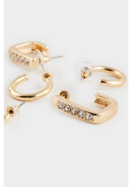 Kadın 3'lü Gold Küpe F1396AXNS
