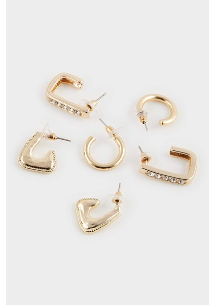 Kadın 3'lü Gold Küpe F1396AXNS