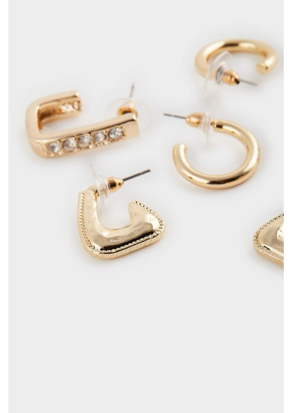 Kadın 3'lü Gold Küpe F1396AXNS