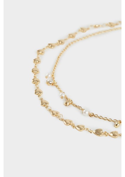 Kadın 2'li Gold Kolye F5047AXNS