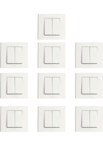 10 Adet Grano Beyaz Komitatör 10 Lu Paket Çerçeve Dahil