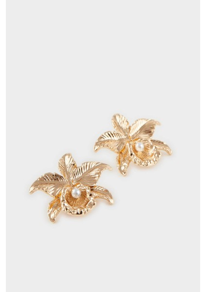 Kadın Yıldızlı Gold Küpe F0905AXNS