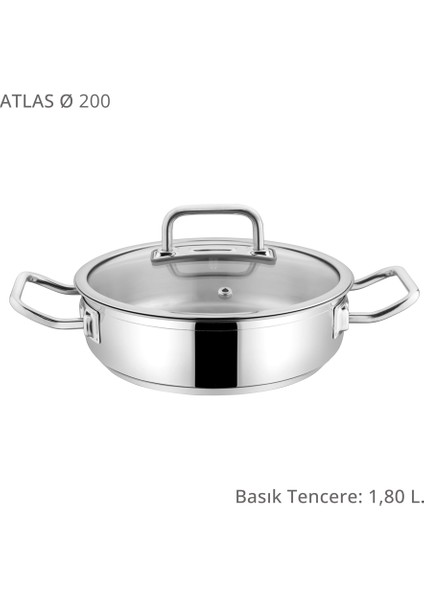 Atlas 20 cm Basık Tencere