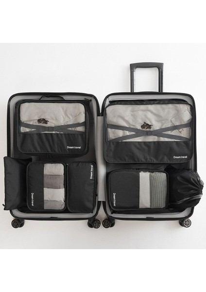 Ecolife Seyahat Saklama Çantası Büyük Kapasiteli 7 Parça Su Geçirmez Saklama Seti (Yurt Dışından)