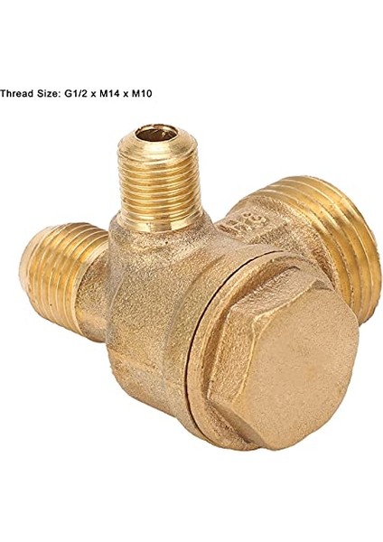 Hava Kompresör Çek Valfi, Pirinç 3 Yönlü Geri Dönüş Dışı Valf 1/2 x 14 x 10, Hidrolik ve Pnömatik Sistemler Için (Yurt Dışından) modelleri