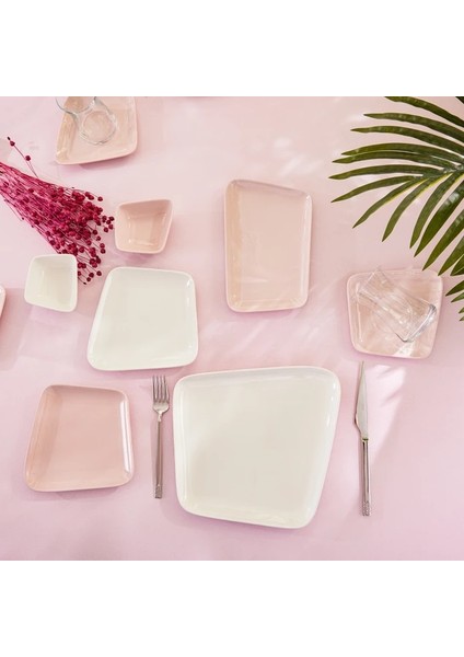 Naomi Pink 26 Parça 6 Kişilik Kahvaltı Takımı