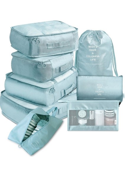 8 Parça Valiz Düzenleyici Seti Seyahat Saklama Çantası (Yurt Dışından)