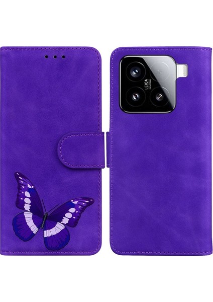 Xiaomi 15 Standı Pu Deri Telefon Kapağı (Yurt Dışından)