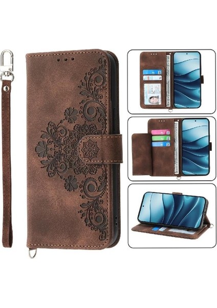 Xiaomi Redmi Note 14 4g Çoklu Kredi Kartı Yuvaları Bileklik Için Flip Case (Yurt Dışından)