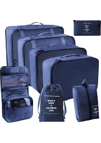 8 Parçalı Seyahat Valiz Düzenleyici Organizer (Yurt Dışından)