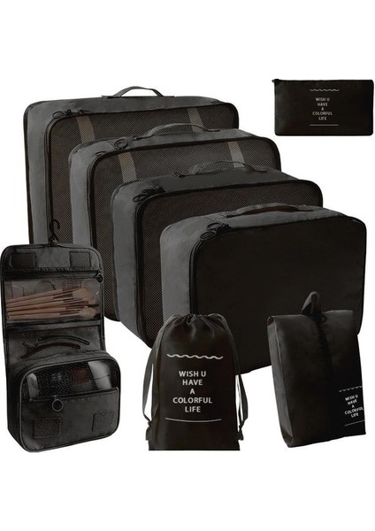 8 Parçalı Seyahat Valiz Düzenleyici Organizer (Yurt Dışından)