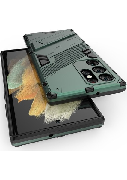 Samsung Galaxy S22 Ultra 5g Için Sert Pc Tpu Hibrit Düşme Önleyici Stand Telefon Kılıfı - Yeşil (Yurt Dışından) indirimleri