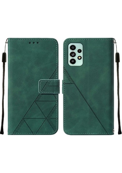 Galaxy A53 5g Için Kabartmalı Pu Deri Stand Cüzdan Telefon Kılıfı - Yeşil (Yurt Dışından) fiyatları