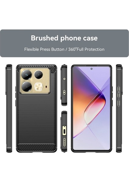 Infinix Note 40 Için Fırçalanmış Dokulu Tpu Kılıf (Yurt Dışından)