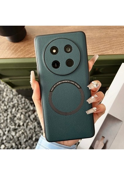 Honor Magic 7 Düşme Önleyici Pu Deri + Tpu Kapak Magsafe ile Uyumlu (Yurt Dışından)