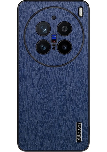 Vivo X200 Pro 5g Ahşap Doku Pu Deri Kaplamalı Pc+Tpu Telefon Kapağı (Yurt Dışından)