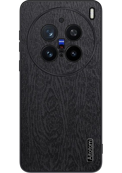 Vivo X200 Pro 5g Ahşap Doku Pu Deri Kaplamalı Pc+Tpu Telefon Kapağı (Yurt Dışından)