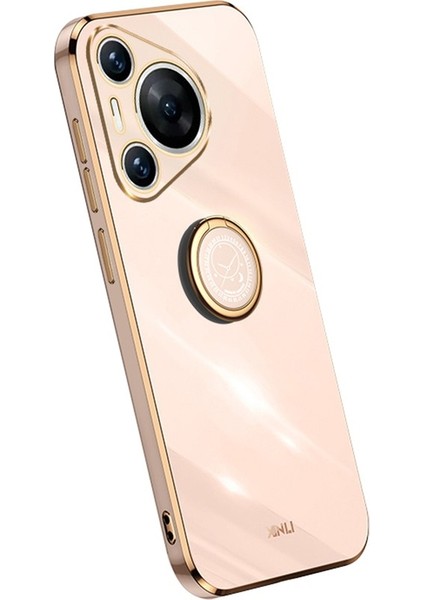 Huawei Pura 70 Tpu Düşme Önleyici Halka Stand Galvanik Telefon Kapağı (Yurt Dışından)