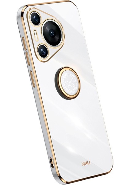 Huawei Pura 70 Tpu Düşme Önleyici Halka Stand Galvanik Telefon Kapağı (Yurt Dışından)