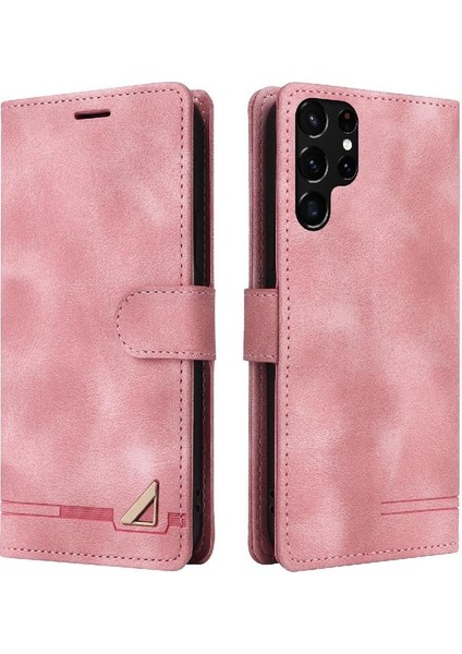 Samsung Galaxy S22 Ultra Cüzdan Basit Iş Deri Kılıf Için Flip Case (Yurt Dışından)