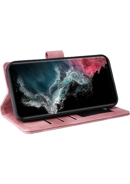 Samsung Galaxy S22 Ultra Cüzdan Basit Iş Deri Kılıf Için Flip Case (Yurt Dışından)