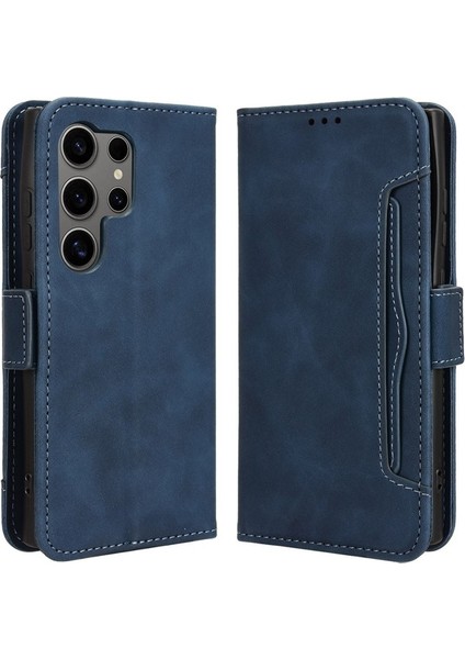 Samsung Galaxy S24 Ultra Deri Kılıf Çoklu Kart Yuvası Cüzdan Telefon Kapağı (Yurt Dışından)