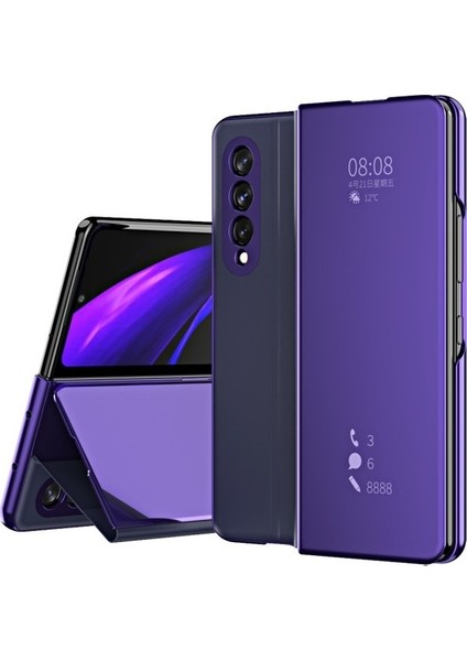 Samsung Galaxy Z Fold 3 5g Için Pu Deri Stand Işlevli Telefon Kılıfı (Yurt Dışından)