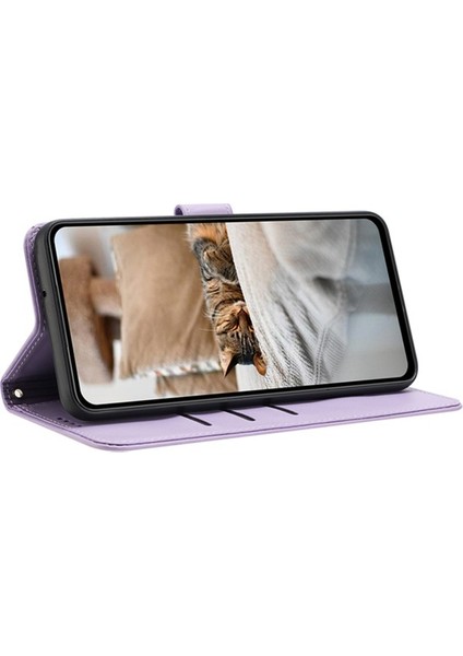 Xiaomi Redmi Note 14 Pro 5g-Note 14 Pro+ 5g Kılıf Askılı Kediler Baskı Deri Cüzdan Telefon Kapağı-Mor (Yurt Dışından) indirimleri