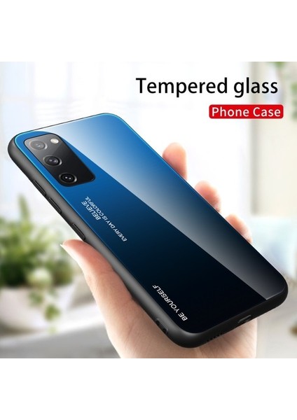 Galaxy S20 Fe / S20 Fan Edition / S20 Fe 5g / S20 Fan Edition 5g Için Gradyan Renkli Temperli Cam + Tpu Telefon Kılıfı (Yurt Dışından)