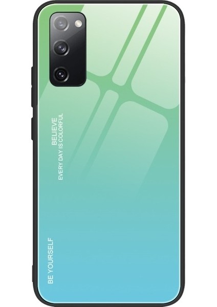 Galaxy S20 Fe / S20 Fan Edition / S20 Fe 5g / S20 Fan Edition 5g Için Gradyan Renkli Temperli Cam + Tpu Telefon Kılıfı (Yurt Dışından)