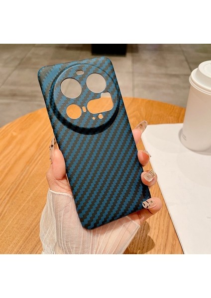 Xiaomi 15 Ultra Kılıf Sert Pc Telefon Kapağı Için Karbon Fiber Doku Damla Korumalı-Siyah / Beyaz (Yurt Dışından)