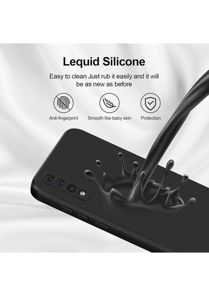 Samsung Galaxy A50 A50S Için Ince Yumuşak Likit Silikon Tampon Telefon Kılıfı - Siyah (Yurt Dışından) fırsatları