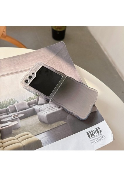 Samsung Galaxy Z Flip5 5g Kılıf Gradyan Yüzeyli Sert Pc Telefon Kapağı-Pembe/mor (Yurt Dışından) modelleri