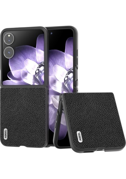 Anti-Düşen Telefon Kılıfı Için Xiaomi Mix Flip 5g Kılıf Litchi Doku Hakiki Inek Deri + Pc Telefon Kapağı-Siyah (Yurt Dışından) indirimleri