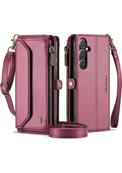 Kadınlar Için Crossbody Durumda Samsung Galaxy S24 Cüzdan Durumda Kart Tutucu (Yurt Dışından)