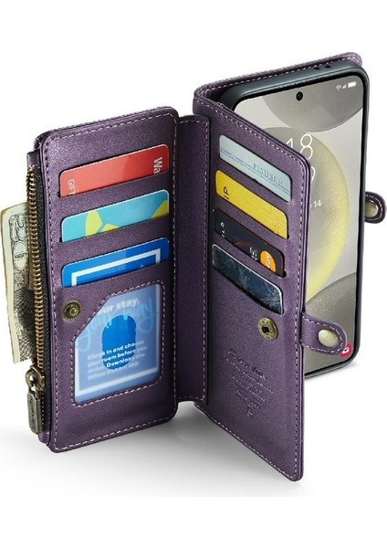 Kadınlar Için Crossbody Durumda Samsung Galaxy S24 Cüzdan Durumda Kart Tutucu (Yurt Dışından) fırsatları
