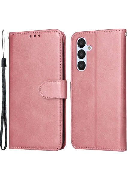 Samsung Galaxy A34 Pu Deri Telefon Kılıfı A34 5g Tam Koruma Buzağı Dokusu Manyetik Flip Cüzdan Stand Aşınma Dayanıklı Telefon Kapağı Kayış (Yurt Dışından)