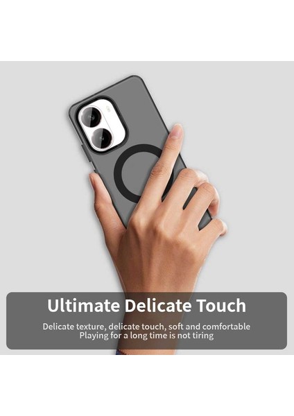 Xiaomi Redmi Için Turbo 4 5g/poco X7 Pro 5g Kılıf Magsafe Anti Drop Hibrit Telefon ile Uyumlu Arka Kapak-Balck (Yurt Dışından)