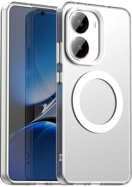 Xiaomi Redmi Için Turbo 4 5g/poco X7 Pro 5g Kılıf Magsafe Anti Drop Hibrit Telefon ile Uyumlu Arka Kapak-Balck (Yurt Dışından)