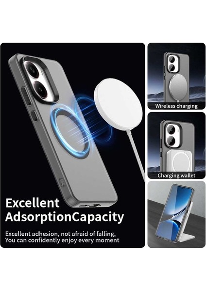 Xiaomi Redmi Için Turbo 4 5g/poco X7 Pro 5g Kılıf Magsafe Anti Drop Hibrit Telefon ile Uyumlu Arka Kapak-Balck (Yurt Dışından)