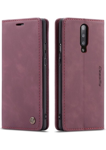 Oneplus 7 Pro Için Retro Pu Deri Tpu Kart Bölmeli Manyetik Flip Standlı Kılıf (Yurt Dışından)