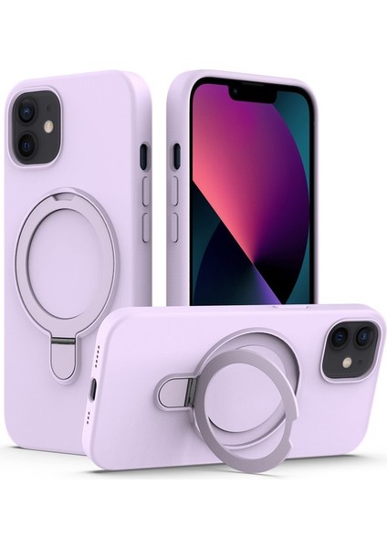 iPhone 11 Için Halkalı Manyetik Kılıf Pc+Silikon Düşmeye Dayanıklı Telefon Kapağı-Kırmızı (Yurt Dışından)