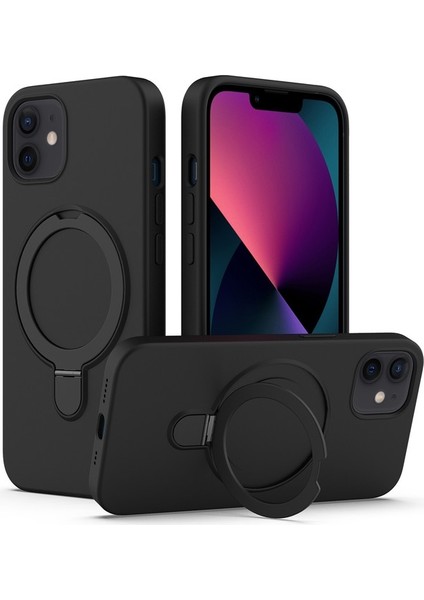 iPhone 11 Için Halkalı Manyetik Kılıf Pc+Silikon Düşmeye Dayanıklı Telefon Kapağı-Kırmızı (Yurt Dışından)