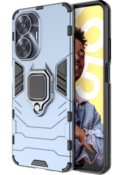 Realme C55 Stand 360 &deg; Dönen Halka Askeri Damla Koruma Için Kılıf (Yurt Dışından)