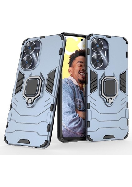 Realme C55 Stand 360 &deg; Dönen Halka Askeri Damla Koruma Için Kılıf (Yurt Dışından)