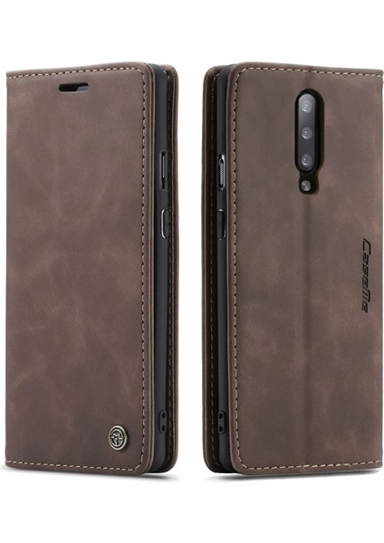 Oneplus 7 Pro Için Retro Pu Deri Tpu Kart Bölmeli Manyetik Flip Standlı Kılıf (Yurt Dışından)