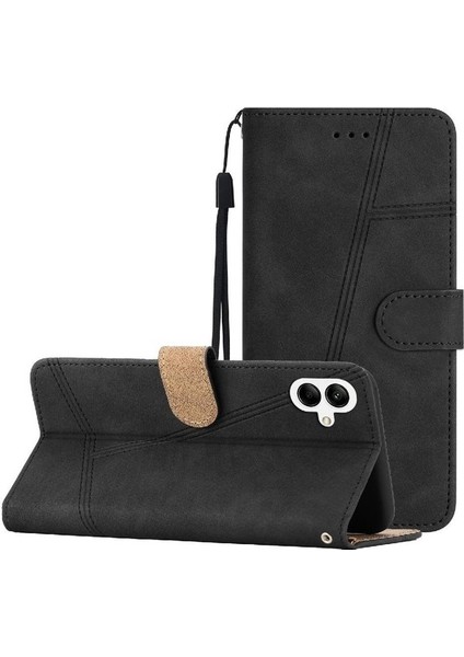 Samsung Galaxy A05 Flip Folio Cüzdan Pu Deri Bilek Kayışı Için Flip Case (Yurt Dışından)
