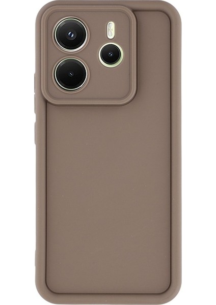 Xiaomi Redmi Için Not 14 4g 163.25X76.55X8.16MM Kılıf Yivli Tasarım Tpu Kaymaz Telefon Kapağı-Balck (Yurt Dışından)