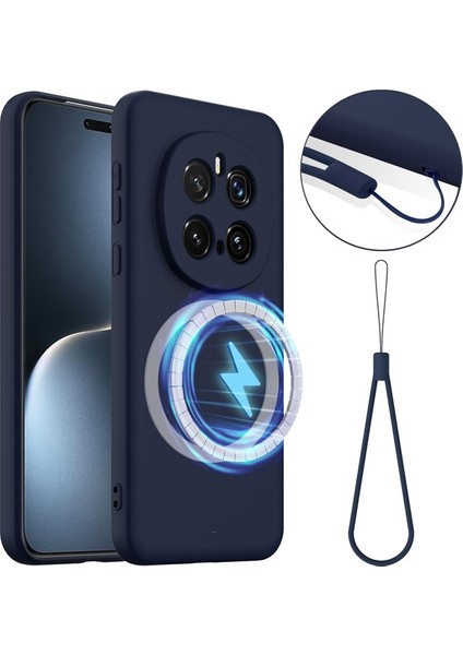 Honor Magic7 Pro 5g Anti-Drop Sıvı Silikon Telefon Kılıfı Magsafe ile Uyumlu (Yurt Dışından)