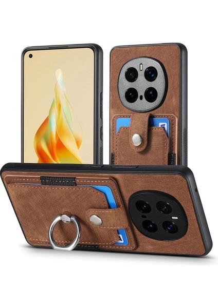 Honor Magic7 Pro 5g Için Deri Arka Telefon Kılıfı, Kart Yuvaları ve Ayaklık (Yurt Dışından) fırsatları